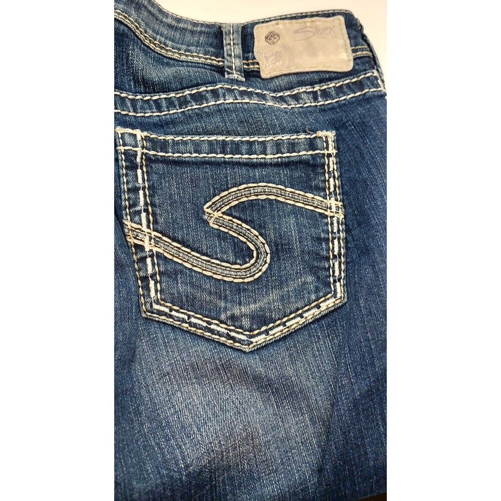 Silver Women's Size 30 Jeans Capri Blue Western Glove Works